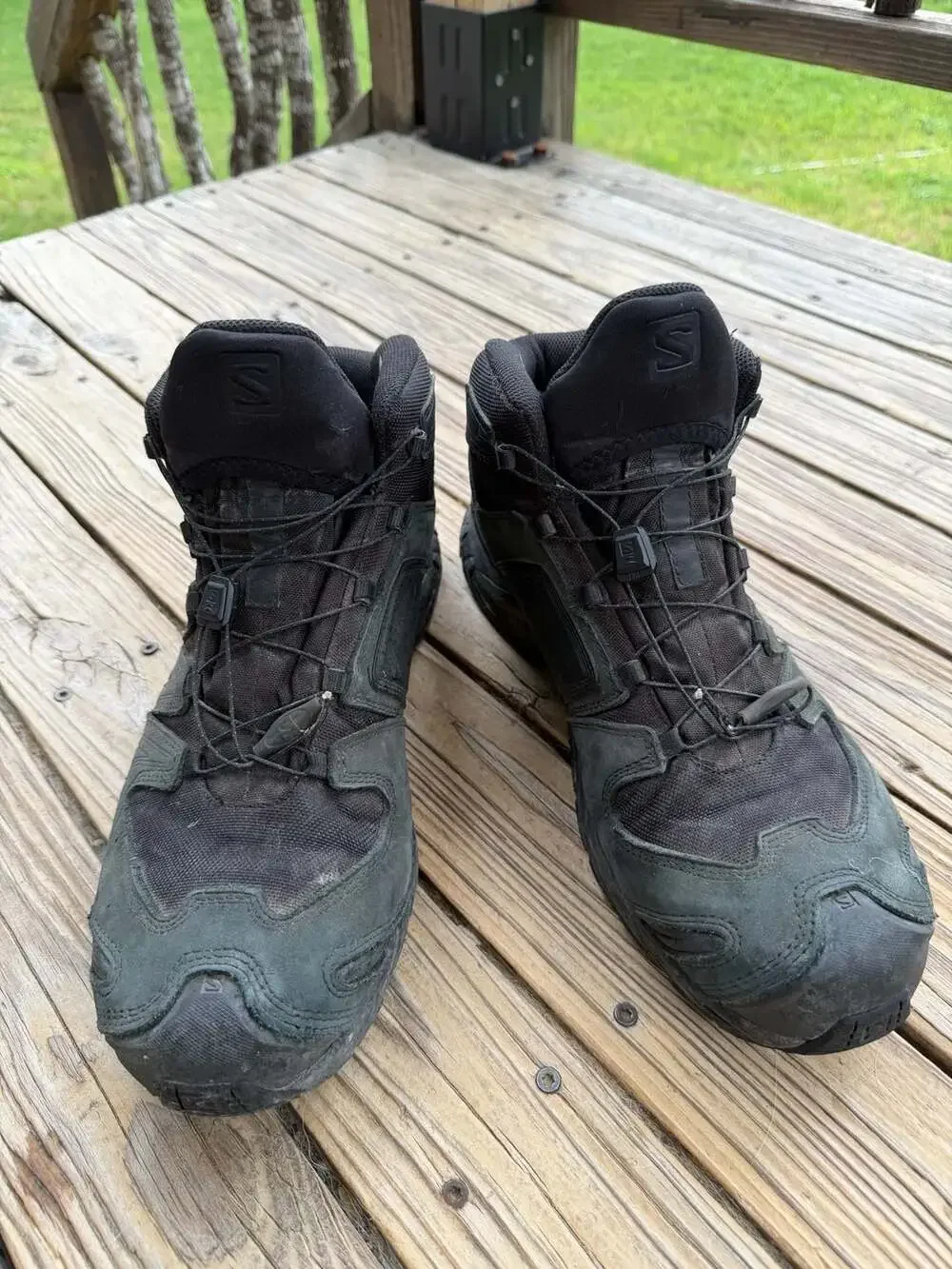 Salomon Men's Black Hiking Boots with Quicklace